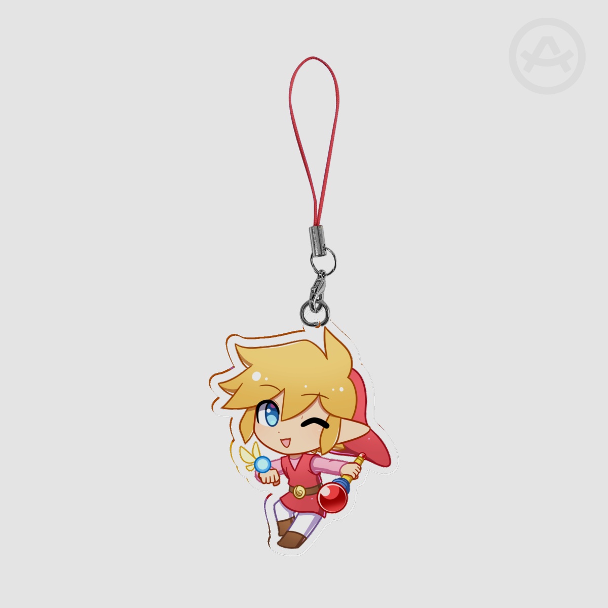 Red Link Acrylic Keychain