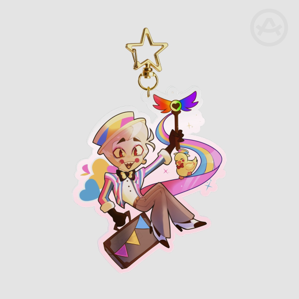 Lucifer Morningstar Pride 2026 Keychain || Hazbin Hotel ||