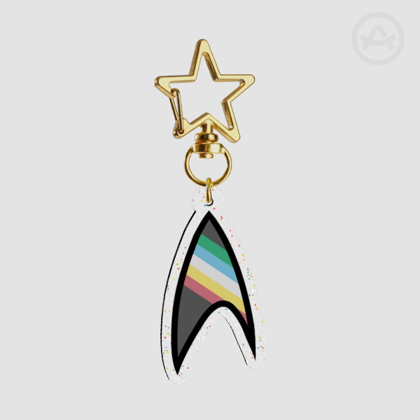 Star Trek Disabled Glitter Acrylic Keychain