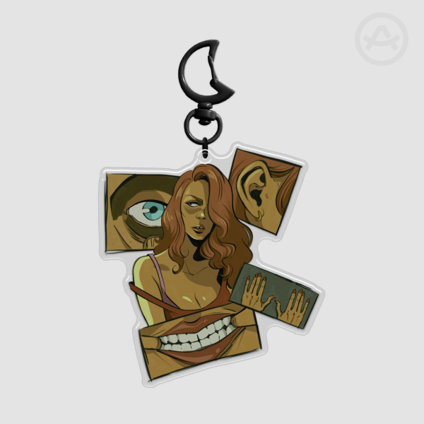 NINAH Seductive Woman Epoxy Keychain