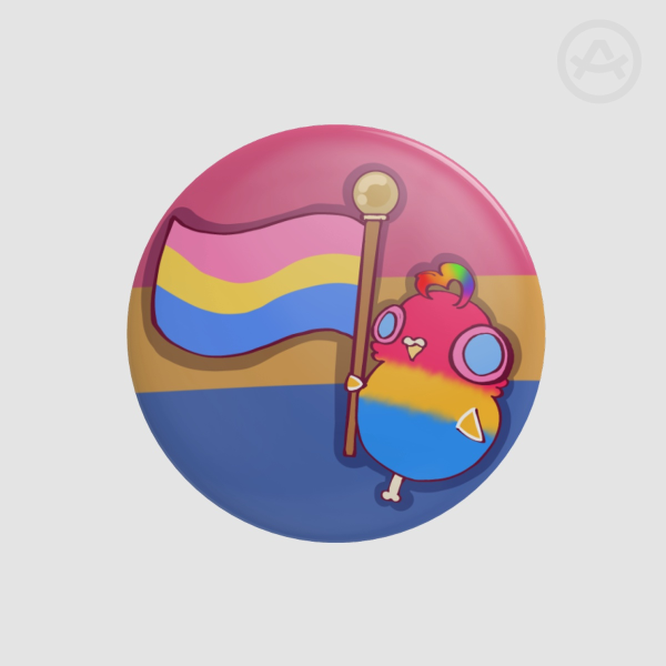 Pigeon Drumstick Pansexual Badge/Pin