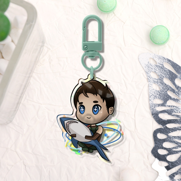 The Deep  Acrylic Keychain (w Blahaj!)