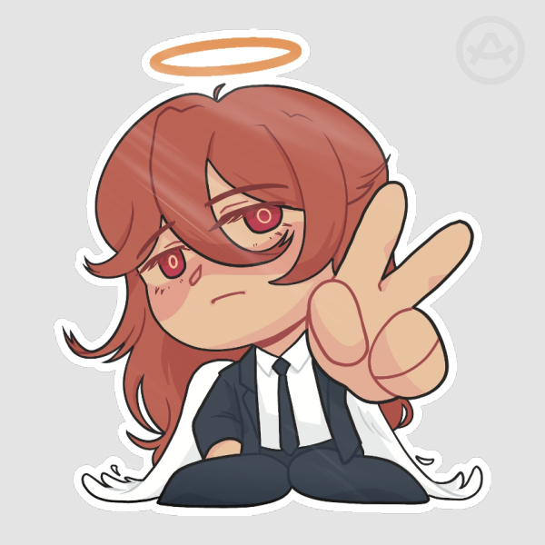 Angel Devil peace sign