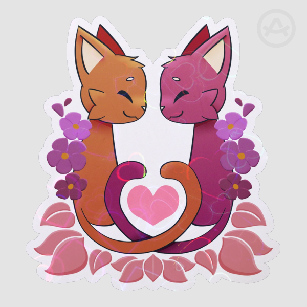Pride 2026 Sapphic Cats Sticker