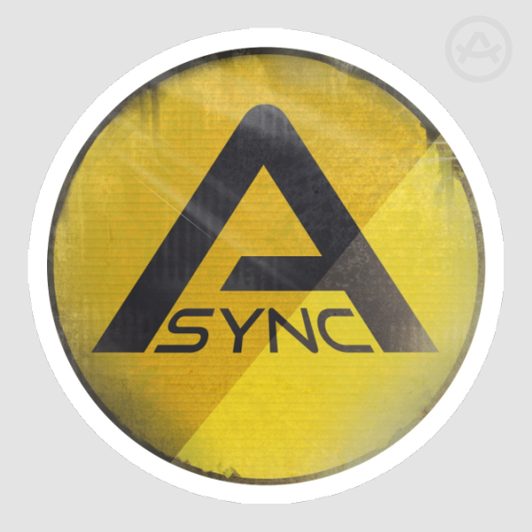 Backrooms ASYNC Logo Sticker - Yellow