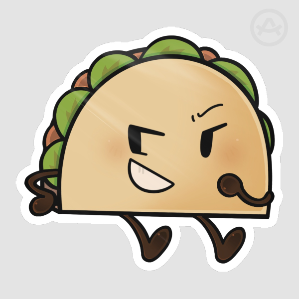 Taco Inanimate Insanity Die Cut Sticker
