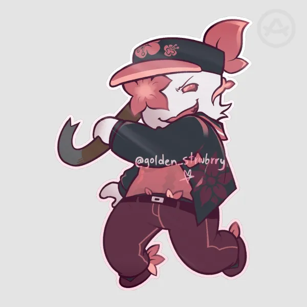 Pink Griefer Blocktales Stickers