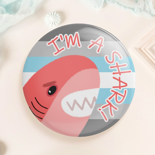 Nimona Blahaj Demiboy flag | Pride pin