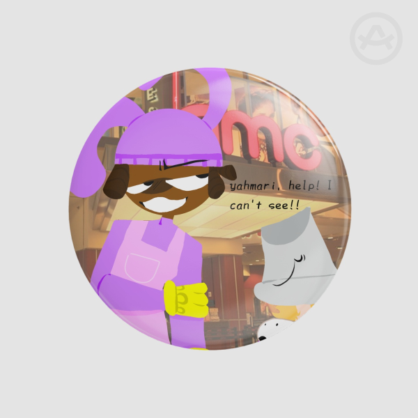 Movie Cosplay w/ Friends - Round Badge (Button Pin)
