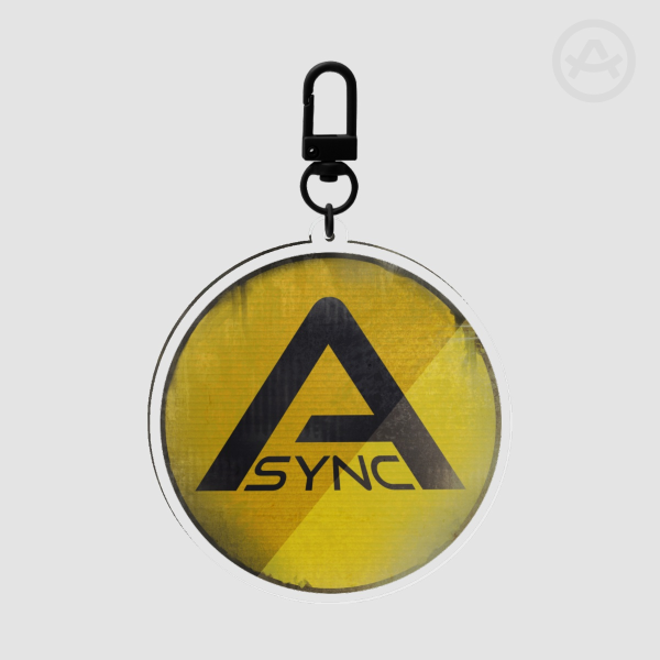 Double-Sided Backrooms ASYNC Logo Acrylic Keychain