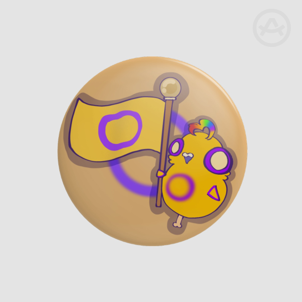 Pigeon Drumstick Intersex Badge/Pin