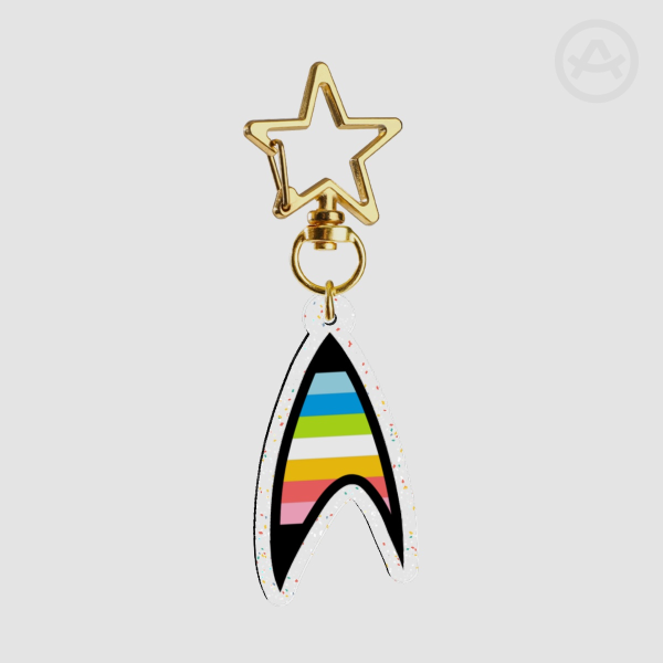 Star Trek Queer Glitter Acrylic Keychain
