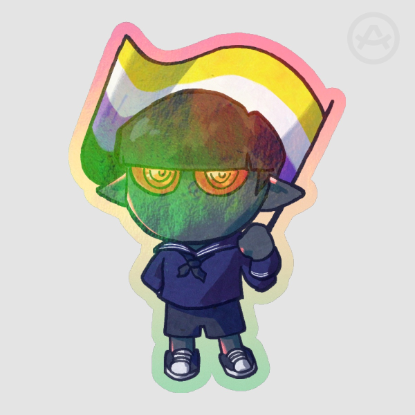Lummobot Nonbinary Pride Sticker