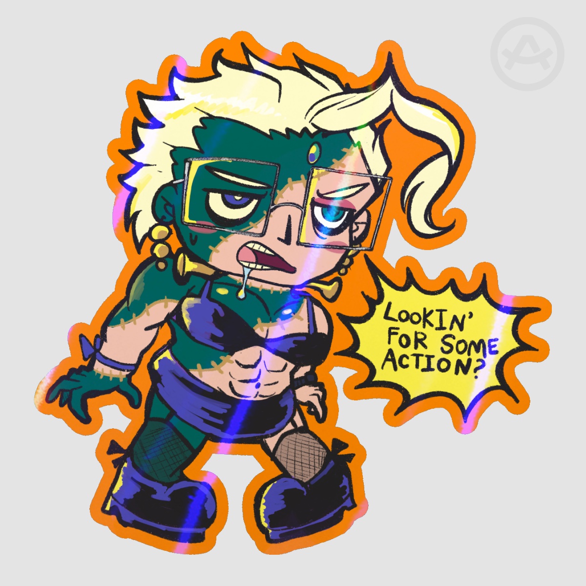 FIGHTERS OF HORROR! - NASH x FRANKENHOOKER STICKER (101mm x 102mm sticker)
