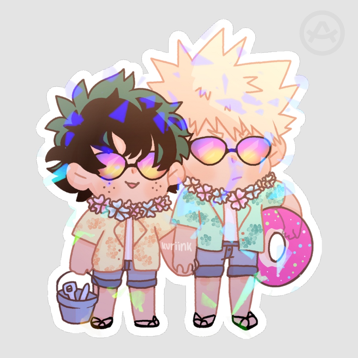 BakuDeku Beach Sticker