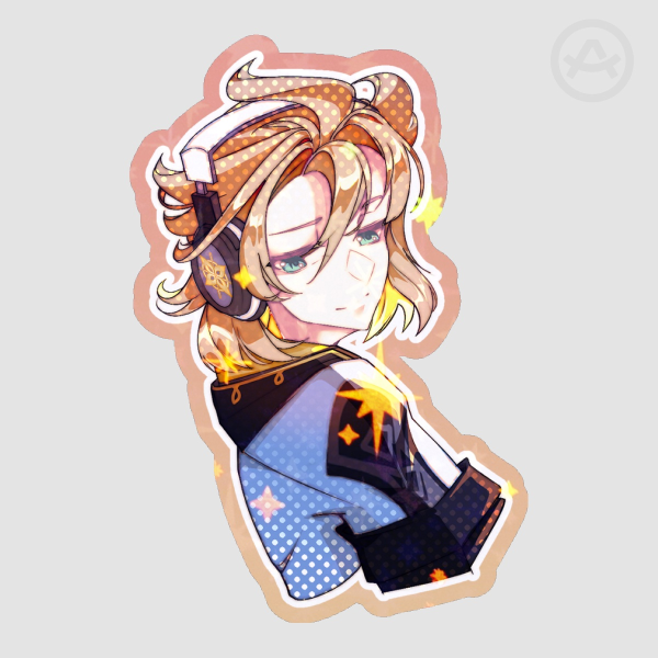 Headphones Series: Albedo Colored Edge Die Cut Sticker