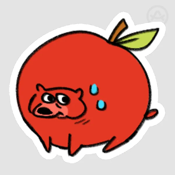 Nervous Side Eye Bapple || Silly Sticker