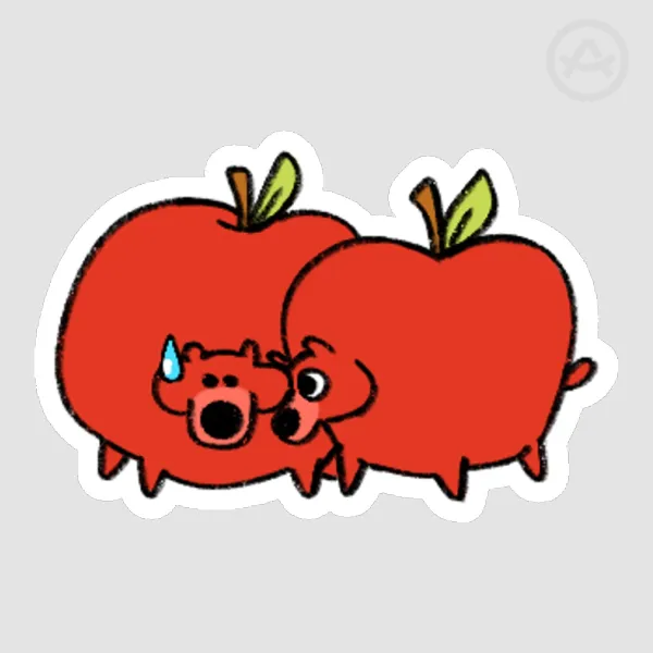 Looking Intensely Bapple || Silly Sticker