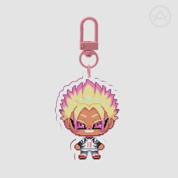Pixel Chibi Shidou Ryusei - Blue Lock Acrylic Keychain
