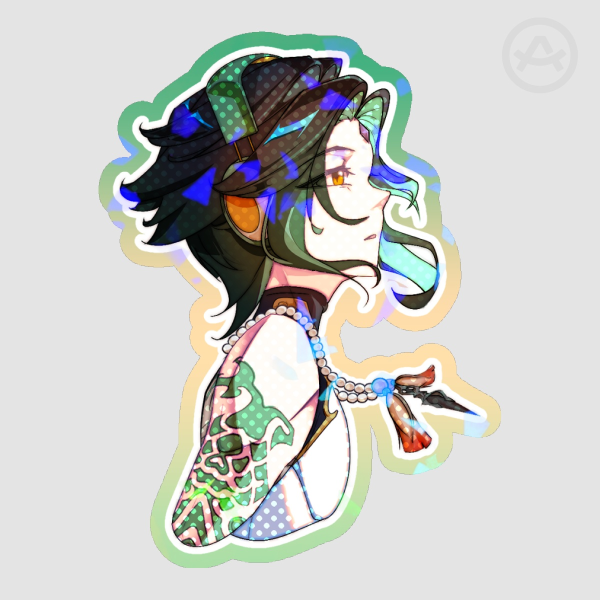 Headphones Series: Xiao Colored Edge Die Cut Sticker