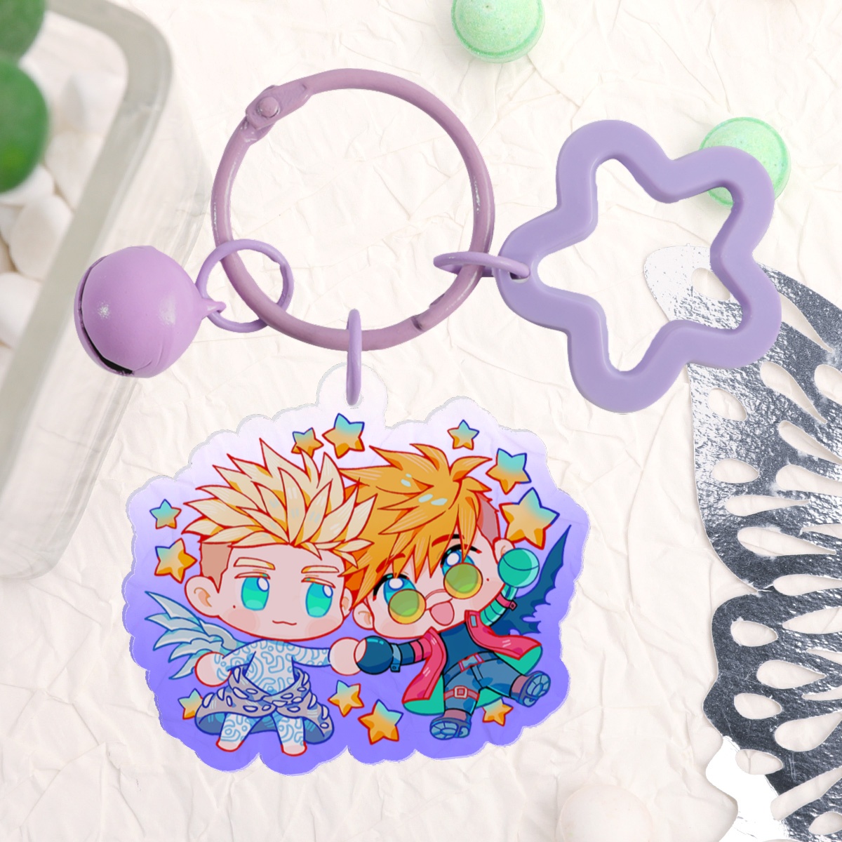 acrylic charm - twin stars