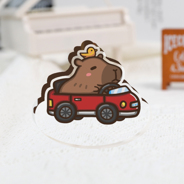 Driving capybara rocking shake acrylic stand