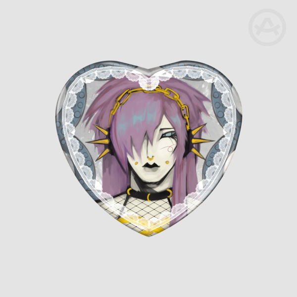 Heart Shape Megurine Luka button badge