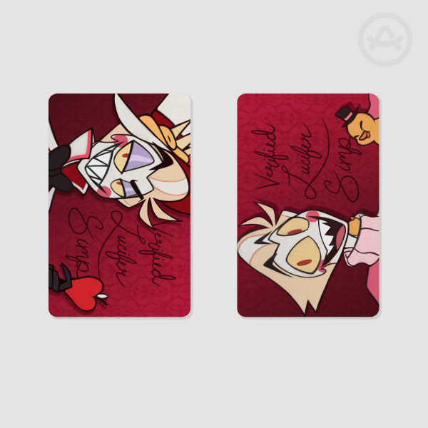 Verified Lucifer Simp Duck Sweater - Pearl Paper Photocard