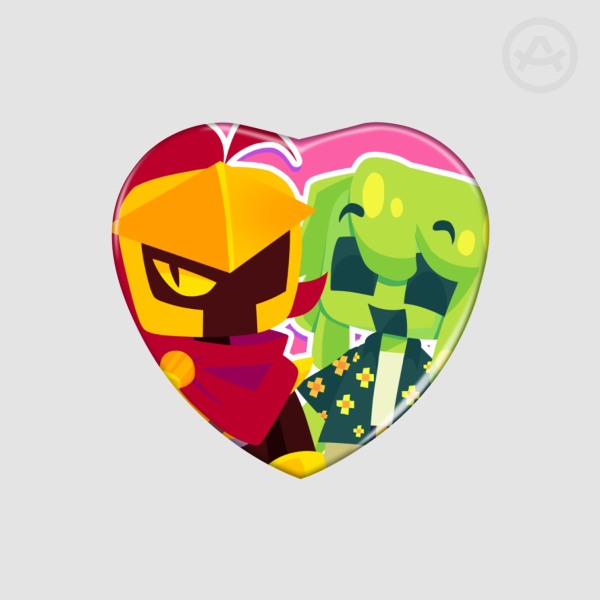 D3rlord3 and Avery Heart Shape Holographic Badge