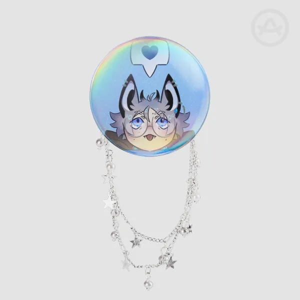 Chibi Blue Badge With Chains