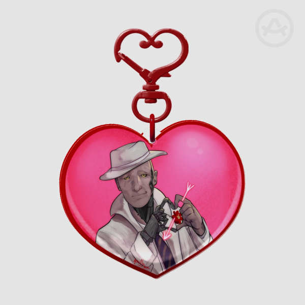 Nick Valentine Wedding Fallout 4 Acrylic Keychain (62mm x 52mm)