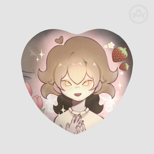 Imako Heart Shape Plush Badge