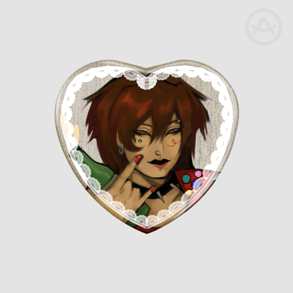 Heart Shape MEIKO button badge