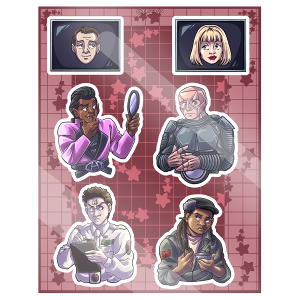 Red Dwarf Stickers Sheet