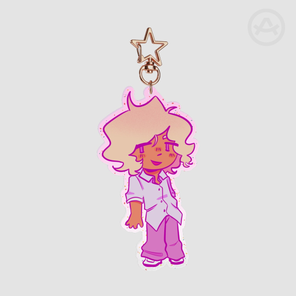 Joshua Kiryu - Matching Colored Edge Glitter Acrylic Keychain