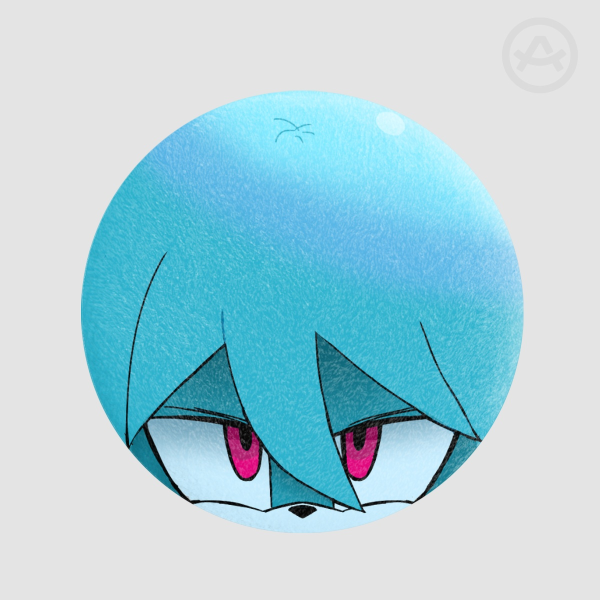 Kitsunami plush badge