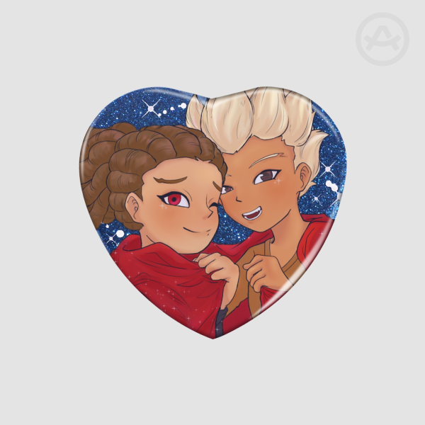 Prime Legends Glitter Heart Badge