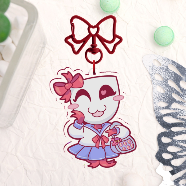 Anime School Girl Gangle Keychain