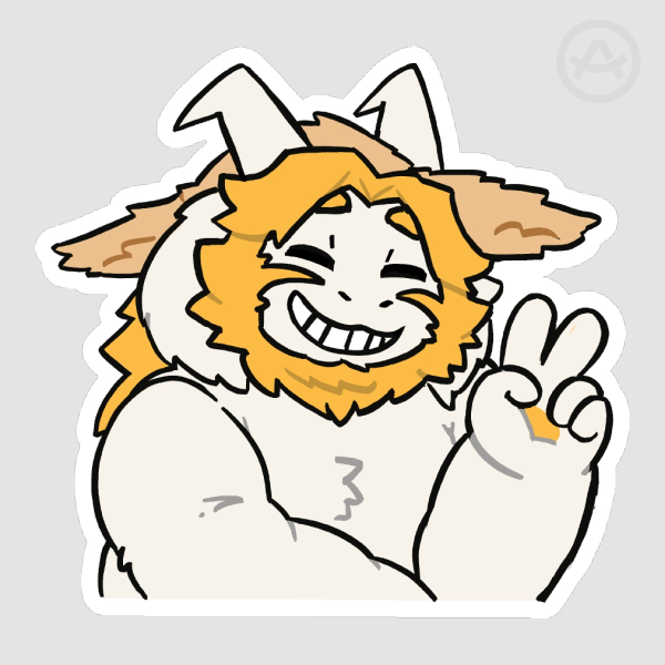 Asgore HI!🌻 - 3" Die Cut Stickers