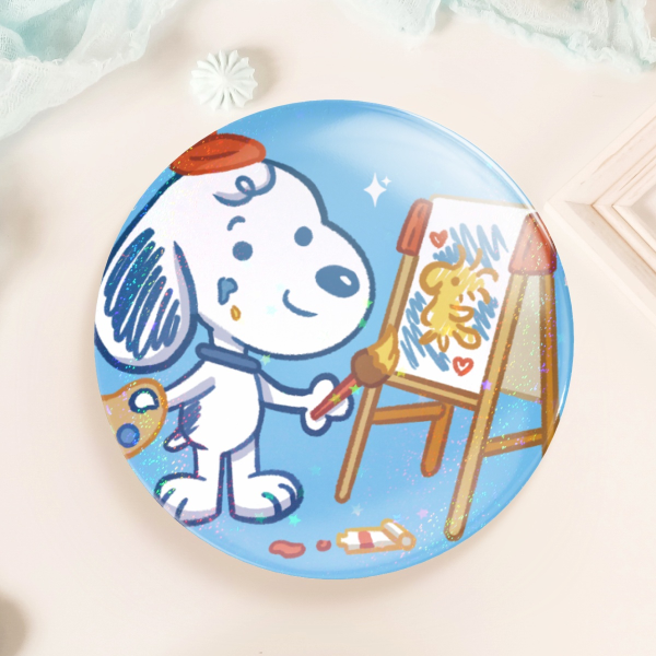 Snoopy Artist - 1.7" Button Pins