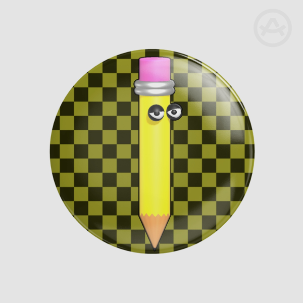 Mr. Write Round Badge (Button Pin)