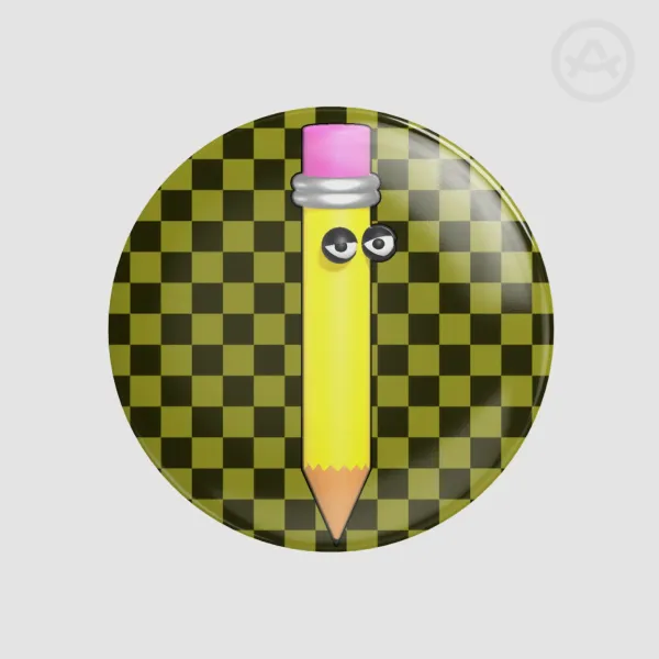 Mr. Write Round Badge (Button Pin)