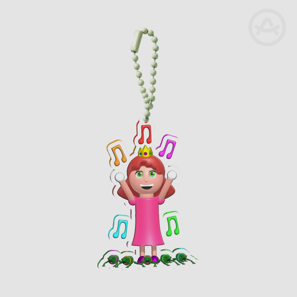 Princess Angelica Clear Acrylic Keychain