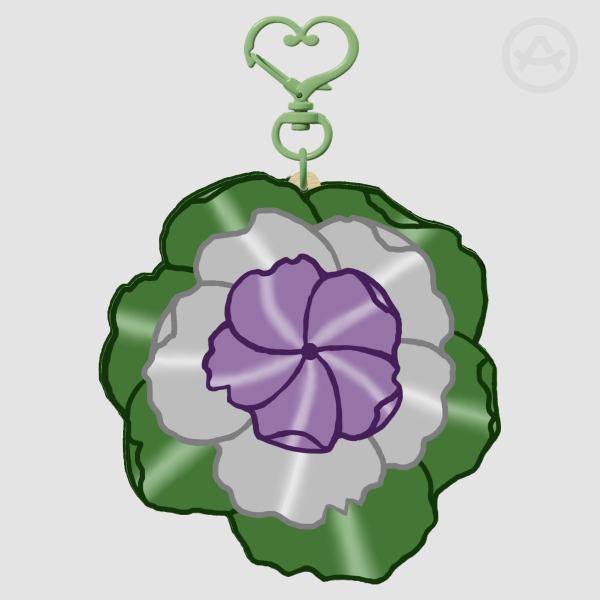 Pride Flower Genderqueer Wood Keychains