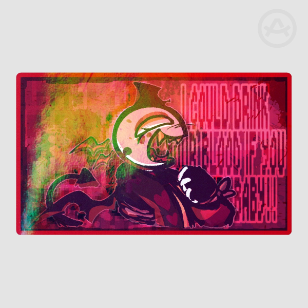 (OC) Severin Vampire-Theme Rainbow-Holo Die-Cut Sticker