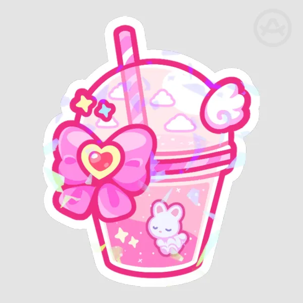 Cute Drinks Sticker ✦ Pink