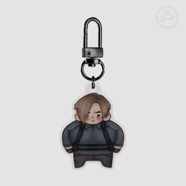 MINI VER Leon Carrying Grace + Emily Epoxy Clear Acrylic Keychain