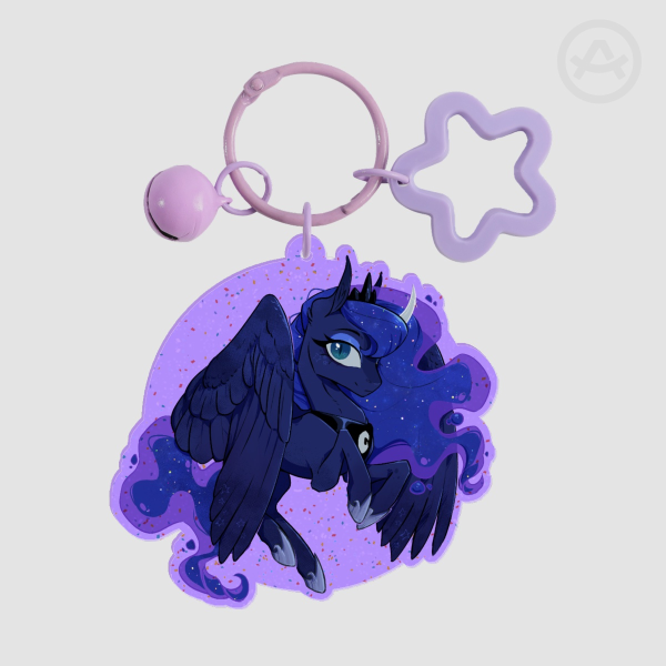 LUNA Glitter Acrylic Keychain