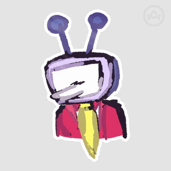 [DELTARUNE] Tenna Glossy Die-Cut Sticker