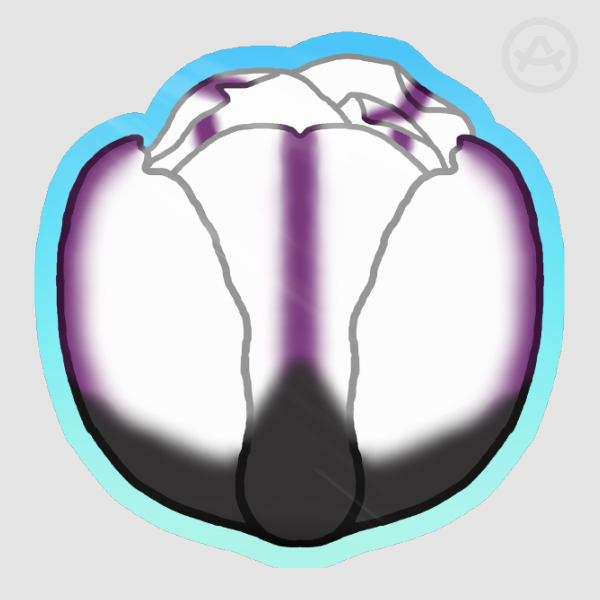Pride Flower Demisexual Die Cut Stickers